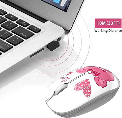 Tenmos M101 Mouse Wireless Simpatico Mouse Silenzioso Per Computer 