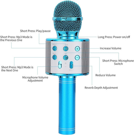 HANDHEL KTV Microfono Karaoke, Wireless Bluetooth Microfono Karaoke, Wireless Giochi e giocattoli/Elettronica per bambini/Console Karaoke CL Store - Battipaglia, Commerciovirtuoso.it