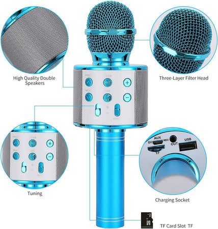 HANDHEL KTV Microfono Karaoke, Wireless Bluetooth Microfono Karaoke, Wireless