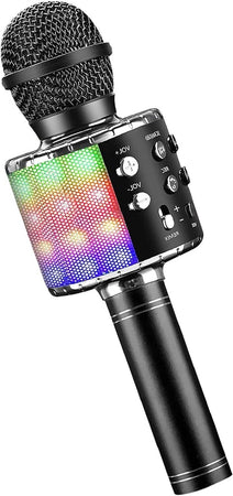 Microfono Per Karaoke Wireless Bluetooth 4 In 1 Con Luci A Led, Microfono Elettronica/Audio e video portatile/Accessori/Accessori per registratori vocali/Microfoni esterni CL Store - Battipaglia, Commerciovirtuoso.it
