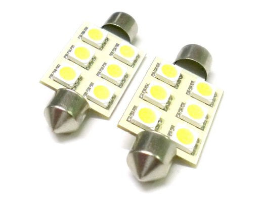 24V Lampada Led Siluro T11 C5W 41mm 6 Smd 5050 Bianco Camion Carall