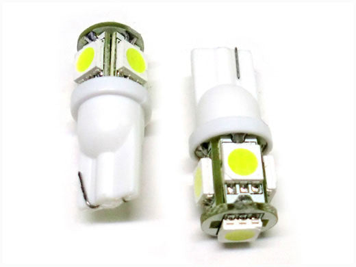24V Lampada Led T10 W5W 5 Smd Bianco Luci Posizione Camion Carall