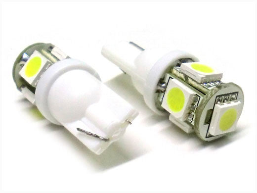 24V Lampada Led T10 W5W 5 Smd Bianco Luci Posizione Camion Carall