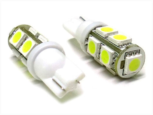 24V Lampada Led T10 W5W 9 Smd Bianco Luci Posizione Camion Carall