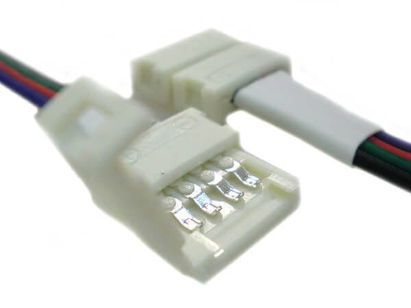 4 PZ Connettore 10mm Per Chiudere Striscia Led Smd RGB 5050 Senza Saldare Ledlux
