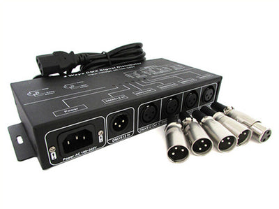 Amplificatore Distributore Segnale DMX 512 Signal Distributor 4 Canali 220V DMX124