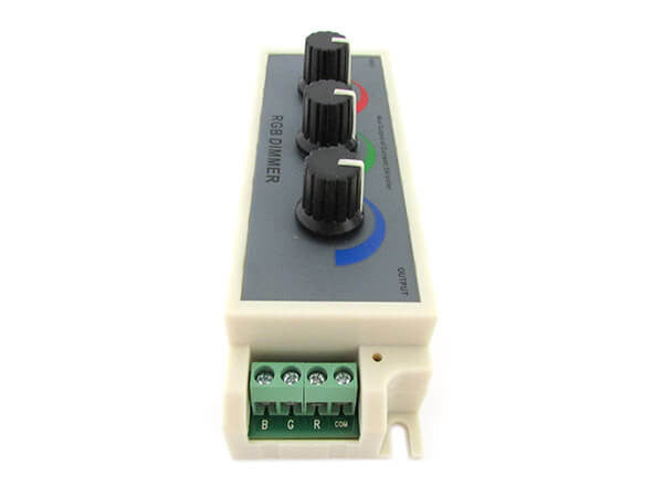 Centralina RGB Led Dimmer PWM Controller Modulo Manuale Con Manopole 12V 24V 3X3A Per Strip Led RGB Ledlux