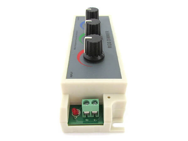 Centralina RGB Led Dimmer PWM Controller Modulo Manuale Con Manopole 12V 24V 3X3A Per Strip Led RGB Ledlux