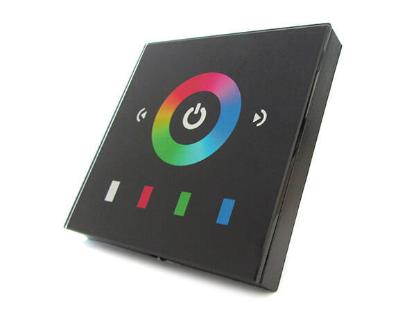 Centralina RGB Led Kit Controller Touch Panel Full Color Da Incasso Quadrata 12V 12A Per Strip Bobina Led TM08E2 Ledlux