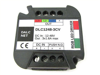 Dalcnet EasyRGB Centralina Controller Dimmer Per Striscia Led RGB DC12V 24V 48V Con Pulsante N.O. DLC1248-3CV-RGB Fai da te/Materiale elettrico/Interruttori e dimmer/Dimmer Scontolo.net - Potenza, Commerciovirtuoso.it