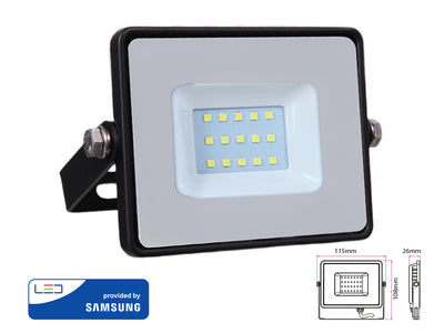 Faro Proiettore Led Flood Light 10W Bianco Neutro Carcassa Nera Chip Samsung Garanzia 5 Anni SKU-425 V-Tac