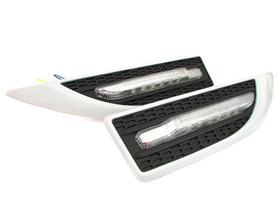 Kit Freccia Laterale a Led Side Marker Universale Multi Funzionali Bianco Perla