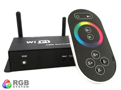 WiFi Single Point Controller Centralina RGB Led Telecomando Touch Wireless Interfacciabile Con Iphone Smartphone Android WF100