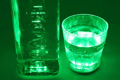 2 PZ Luce Led Sottobottiglia Sotto Bicchiere Colore Verde Green Decorazione Festa Cerimonia Matrimonio Ledlux