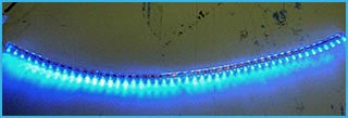 Striscia Strip Led 48cm 48 LED F5 Impermeabile Blue Blu 12V Carall
