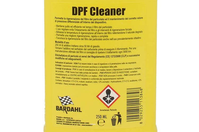 BARDAHL DPF Cleaner Additivo FAP Pulitore Filtro Anti Particolato Diesel  Gasolio Piu Pulito 250 ML 