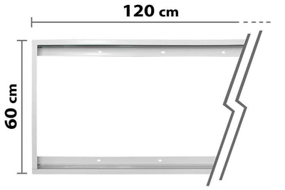 Struttura Telaio Supporto Montaggio Pannello Led 120X60cm