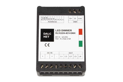 Dalcnet DLX1224-4CV-DMX Led Dimmer DMX512 4 Canali RGB RGBW