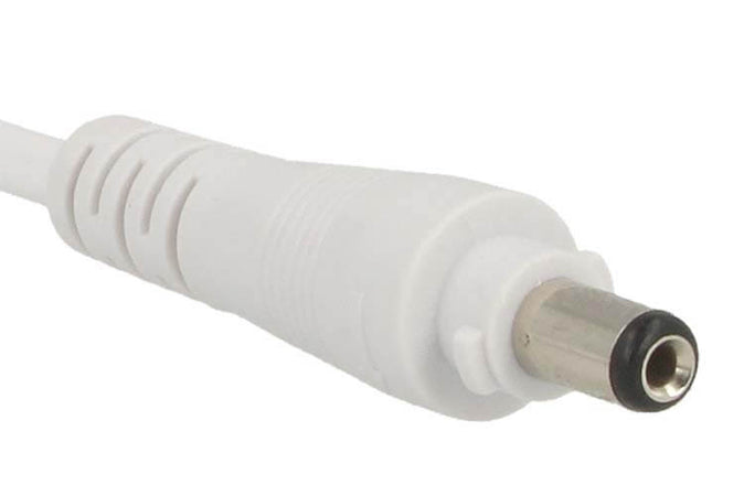 2 PZ Connettori Spinotto Maschio DC Con Lock Blocco Di Sicurezza Diametro 5,5mm x 2,1mm Colore Bianco Ledlux