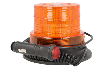 Lampada Luce Lampeggiante Led Rotante Strobo Arancione Magnetico 12V 24V Segnalazione Emergenza Per Auto Trattore Omologato E9