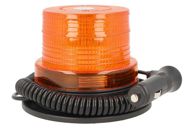 Lampada Luce Lampeggiante Led Rotante Strobo Arancione Magnetico 12V 24V Segnalazione Emergenza Per Auto Trattore Omologato E9 Carall