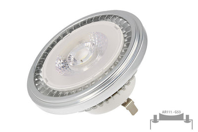 Lampada Faretto Led AR111 15W AC 220V Bianco Neutro Spot Angolo 35 Gradi Ledlux