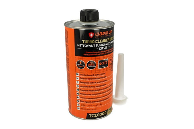 WARM UP Turbo Cleaner Diesel TCD1000 Pulitore Turbo Diesel e Scarico Post Combustione 1000ml Warmup
