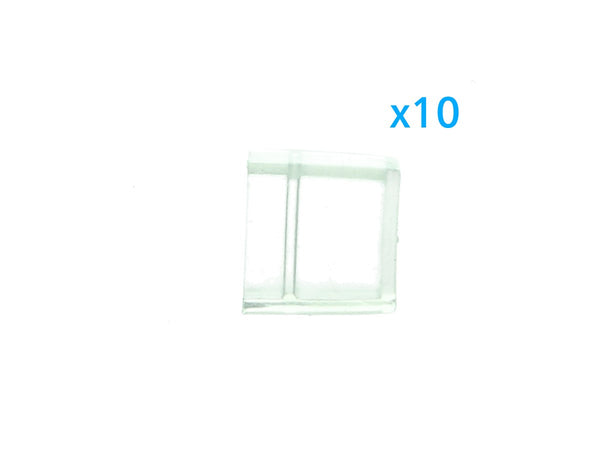 10 PZ Gommini PVC Termine Morbida 10X6 mm Per Chiusure Striscia Bobina Led Impermeabile Ledlux