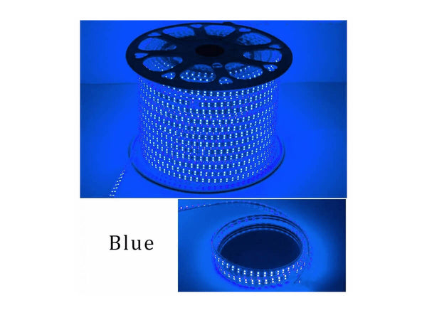 Bobina Striscia Led 220V Colore Blu Blue Impermeabile IP67 Interno Esterno 1 Metro A2Zworld