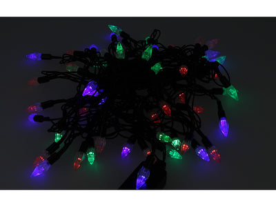 Mini Lucciole 60 Led Multicolori RGB Forma Punta di Frecca Goccia Pioggia Per Natale Festa Decorativa Filo Nero 8,8 metri Uso In