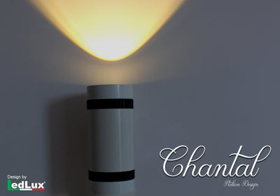 Applique Led Da Parete Modello Chantal Italian Design Moderna 3W Singolo Illuminazione Bianco Caldo Ledlux