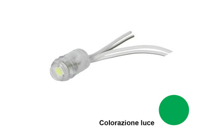 Modulo Bottone LED Da Incasso 1 SMD 5050 Colore Verde 12V IP68 120 Gradi SKU-5140 V-Tac