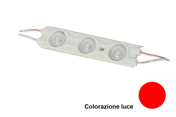 Modulo Mattone LED 3 SMD 2835 Colore Rosso 12V IP67 Con Lente Ingrandimento 160 Gradi SKU-5126 V-Tac