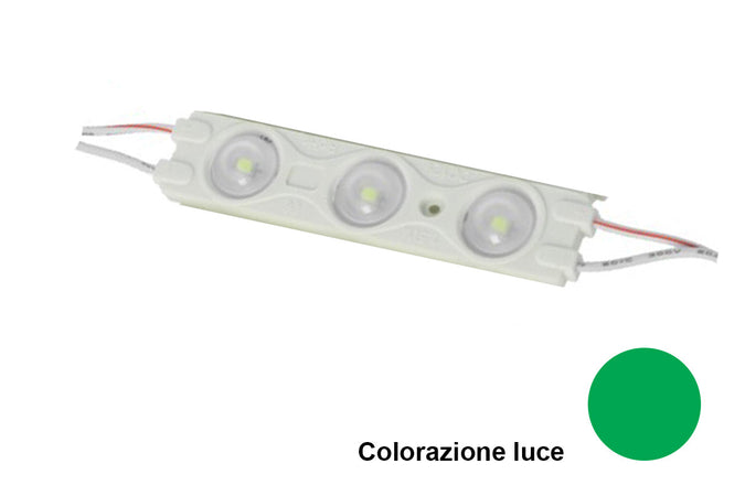 Modulo Mattone LED 3 SMD 2835 Colore Verde 12V IP67 Con Lente Ingrandimento 160 Gradi SKU-5128 V-Tac