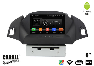 Autoradio Android 8,0 Ford Kuga GPS DVD USB SD WI-FI Bluetooth Navigatore Carall