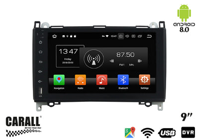 Autoradio Android 8,0 Mercede Benz B200 GPS DVD USB SD WI-FI Bluetooth Navigatore Carall