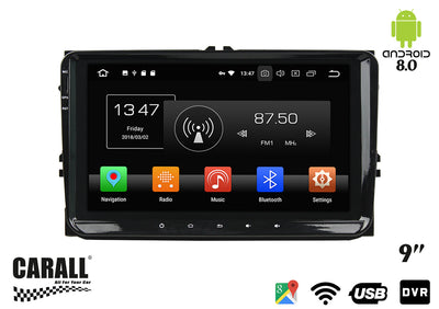Autoradio Android 8,0 VW Passat GPS DVD USB SD WI-FI Bluetooth Navigatore Carall