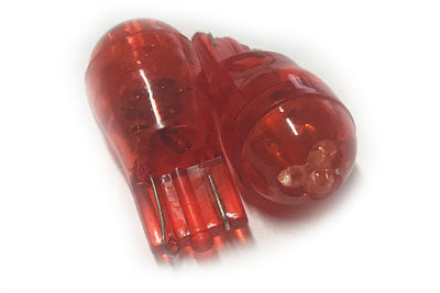 Coppia 2 Lampade Led T10 Con 3 Led F3 Colore Rosso Red 12V 0,2W