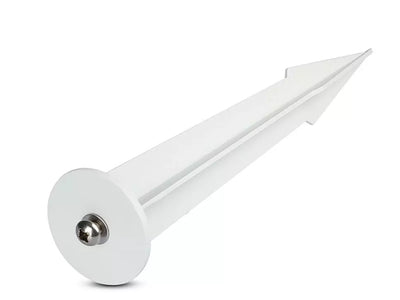 Picchetto in Alluminio per Fari Led Flood Light Colore Bianco Modello Grande Diametro 60mm Altezza 265mm SKU-7537
