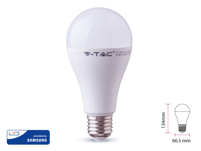 Lampada Led E27 A65 17W Bianco Freddo 6400K Bulbo Sfera Chip Samsung Garanzia 5 Anni SKU-164 V-Tac