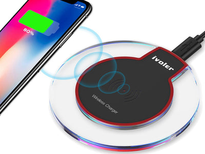 Caricabatterie Wireless Charger QI 5V 1A Cavo Micro USB Incluso Zorei