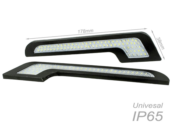 Luci Diurne Led DRLs Driving Light 12V 5W Forma L Slim Solo 5mm IP65 Universale Carall