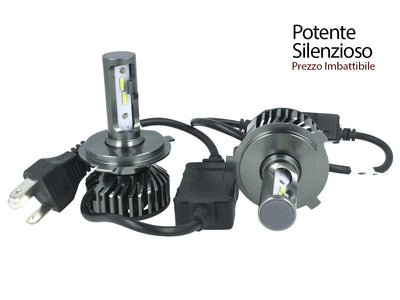 Kit Full Led Cob H4 26W Reale Bi-Led 12V Con Ventola Raffrenddamento Silenziosa Attacco Regolabile 2200 Lumen Carall