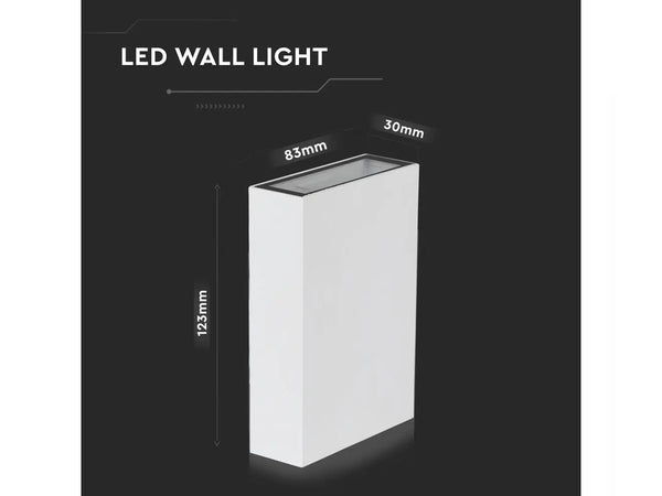 Applique Lampada LED da Muro Rettangolare 4W Colore Bianco 6500K IP65 Esterno Up-Down SKU-218562 Illuminazione/Illuminazione per interni/Illuminazioni per pareti/Applique Scontolo.net - Potenza, Commerciovirtuoso.it
