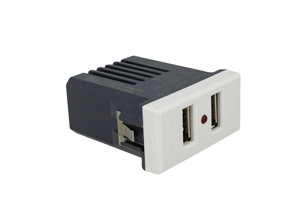 SANDASDON Modulo Caricatore 2 Porte USB 2,1A Bianco Compatibile Con Bticino Axolute