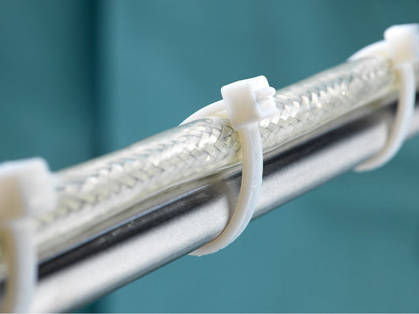 100 Fascette Cablaggio Stringicavo 2.5X150mm Colore Bianco Per Legare Fili Cavi SKU-11161 V-Tac