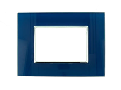 SANDASDON Placca Cristal 3M Blu Capri Effetto Vetro Compatibile Con Con Bticino Axolute