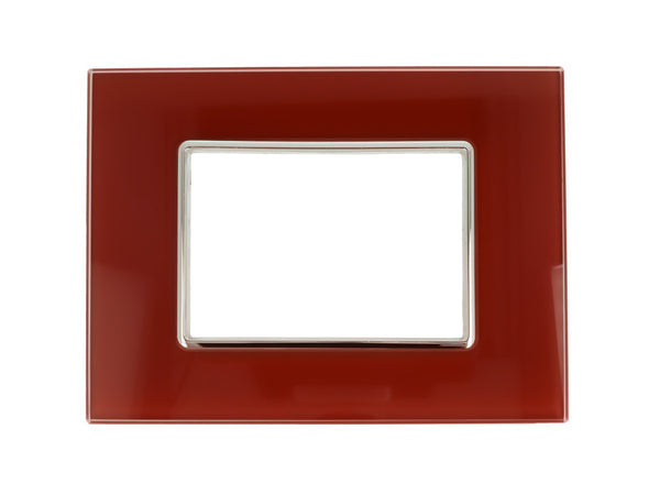 SANDASDON Placca Cristal 3M Rosso Pompeiano Effetto Vetro Compatibile Con Con Bticino Axolute