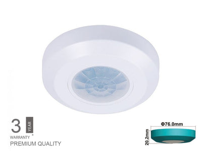 Sensore di Movimento PIR Slim Da Soffitto Muro Montaggio a Plafone Bianco 360 Gradi SKU-6606