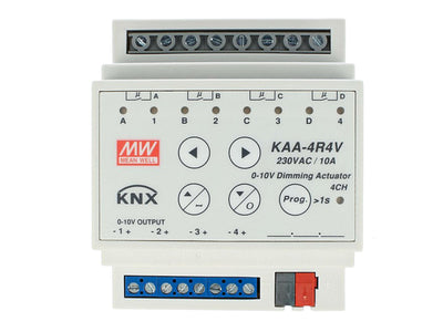 MeanWell KAA-4R4V-10 Attuatore KNX Led Dimmer 0-10V 4 Canali 10A Konnex Per Guida DIN Binario Fai da te/Materiale elettrico/Trasformatori Scontolo.net - Potenza, Commerciovirtuoso.it